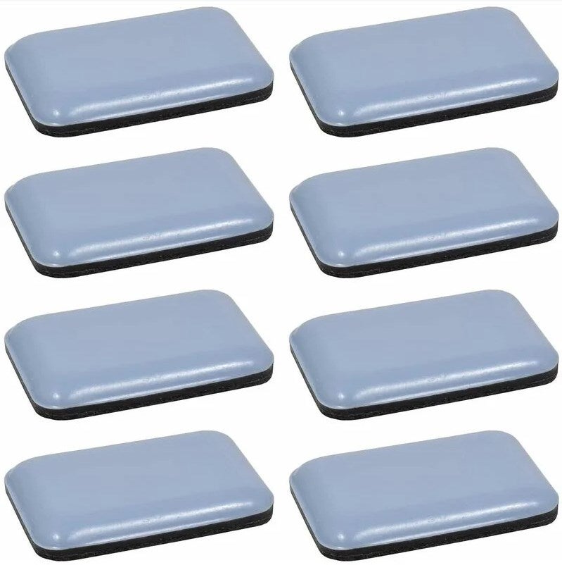 Prostokątne podkładki ochronne z teflonu, 35 x 25 mm, 8 sztuk, samoprzylepne, do parkietu, nóg krzeseł i mebli