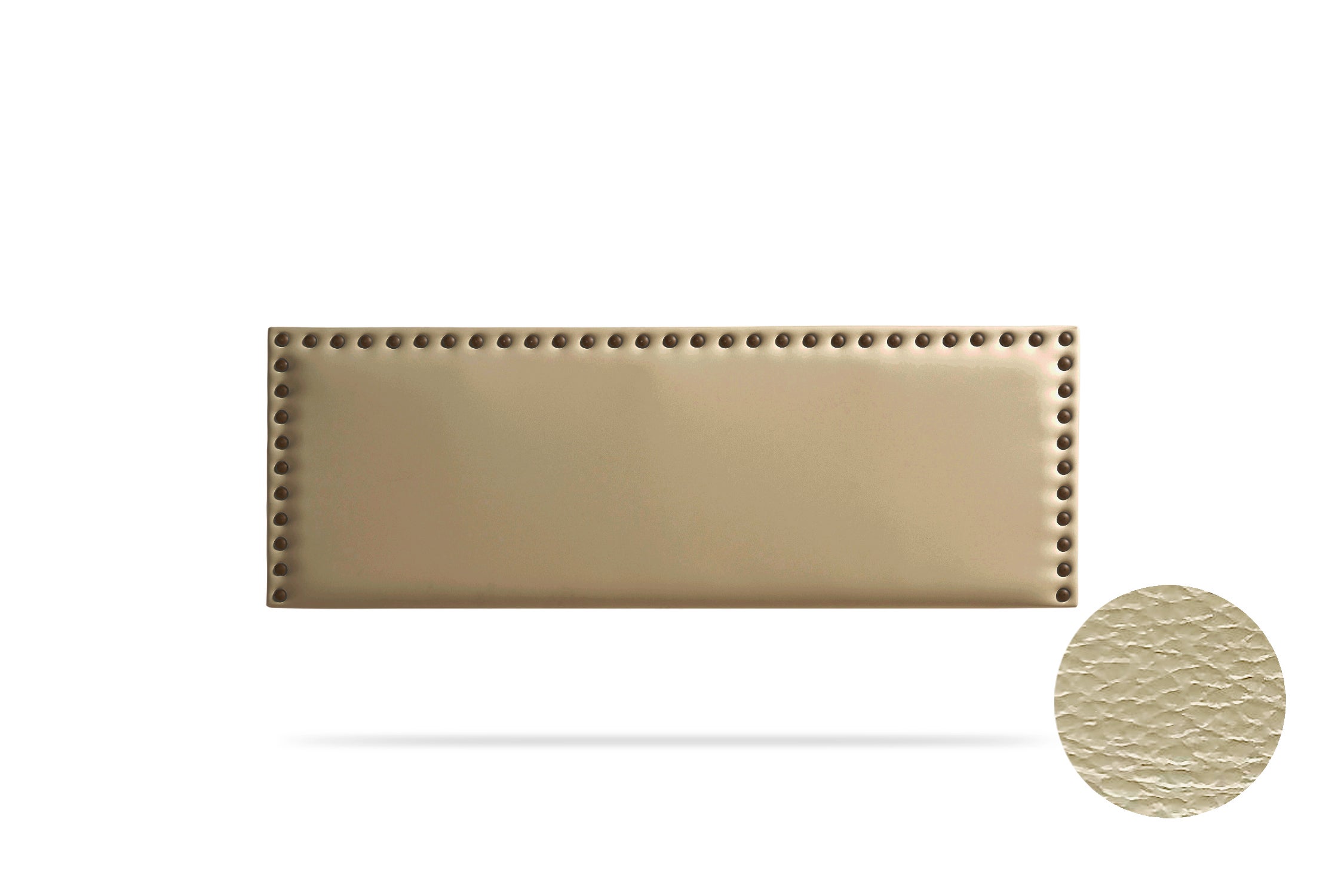 Cabeceira Estofada MODENA Pele Sintética 170x55x8 cm - Dourado - Moonia - 2