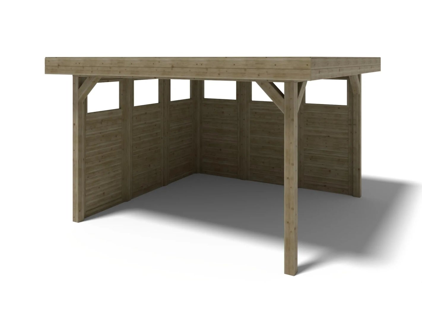 Altana ogrodowa wiata ALTANKA 4,04x4,04 m z panelami, drewniana, impregnowana, ALT135, 1szt.