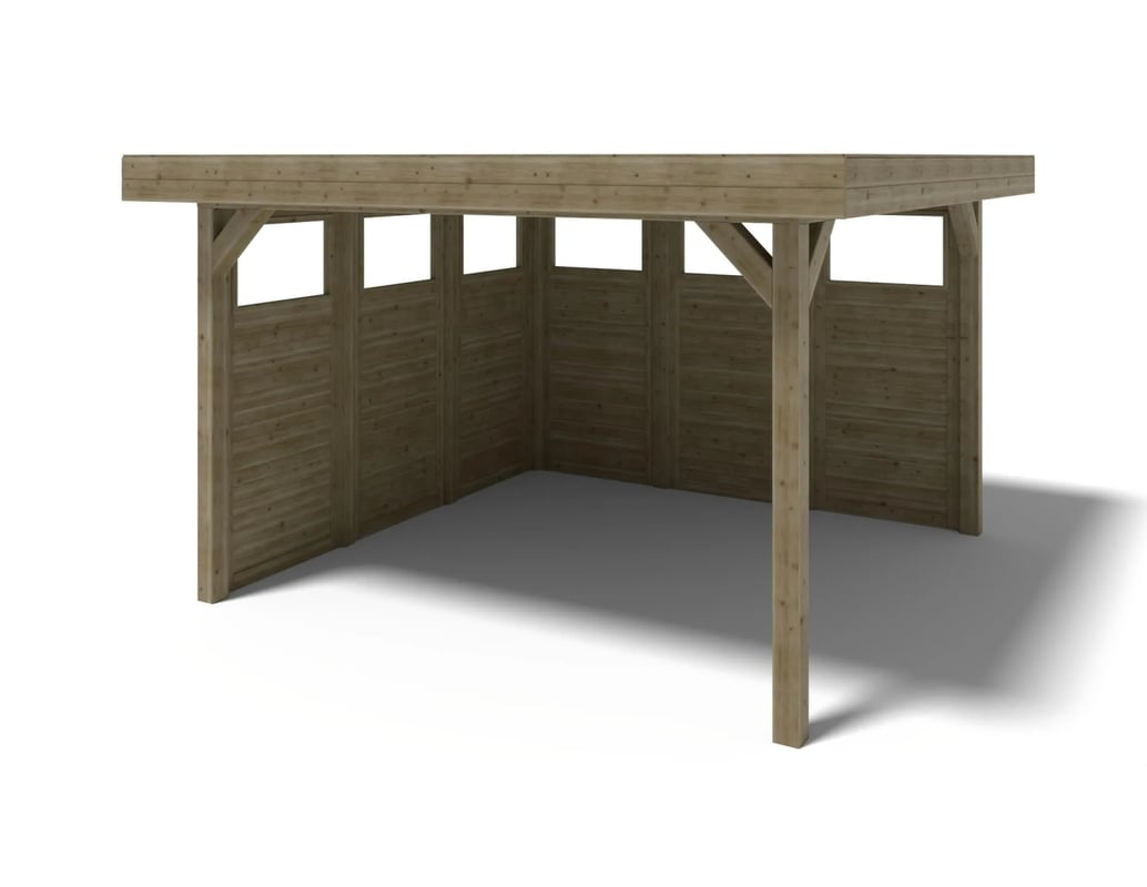 Altana ogrodowa wiata ALTANKA 4,04x4,04 m z panelami, drewniana, impregnowana, ALT135, 1szt.