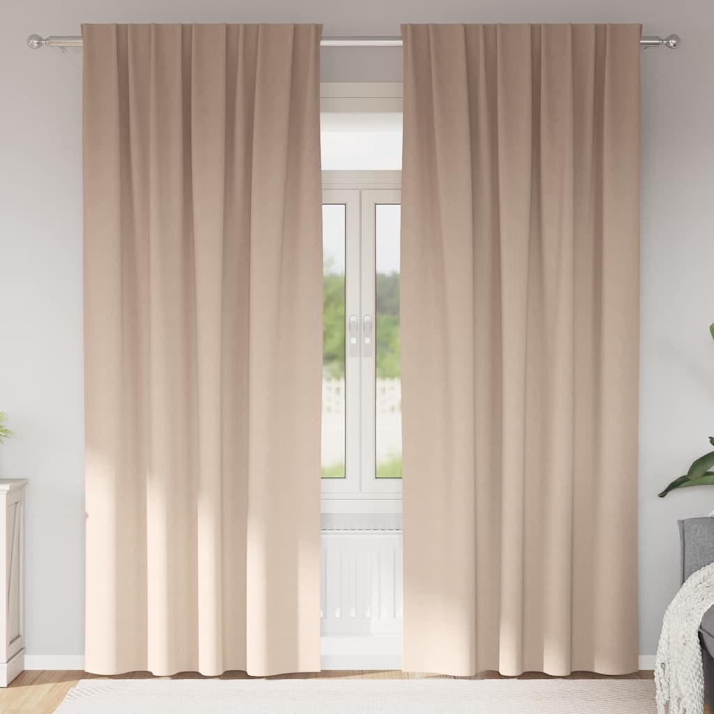 Firany blackout z kółkami 2 pcs Ciemnoszary 225 x 140 cm vidaXL