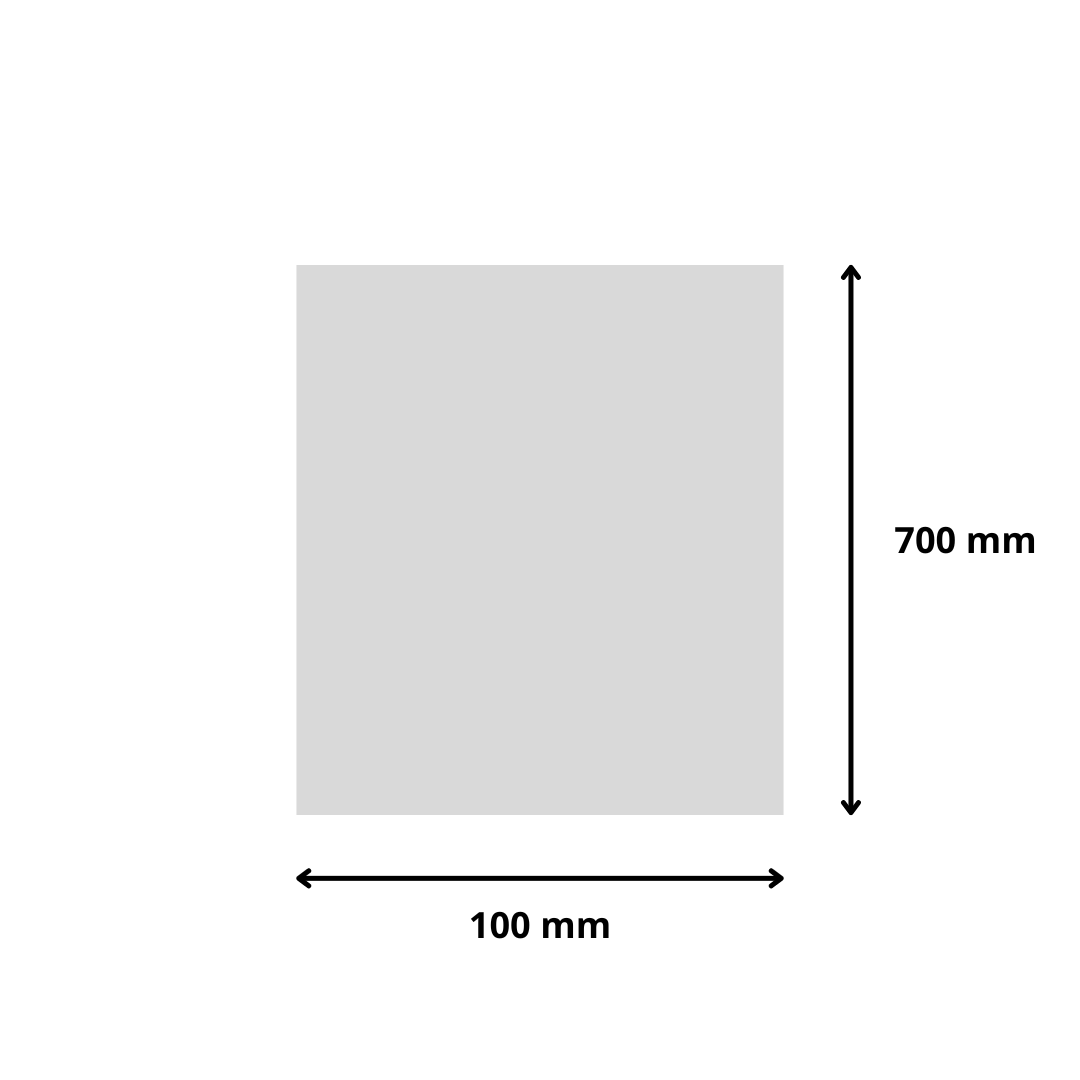 Plaque verre acrylique gris 3 mm - 10 x 70 cm (100 x 700 mm) - Verre ...