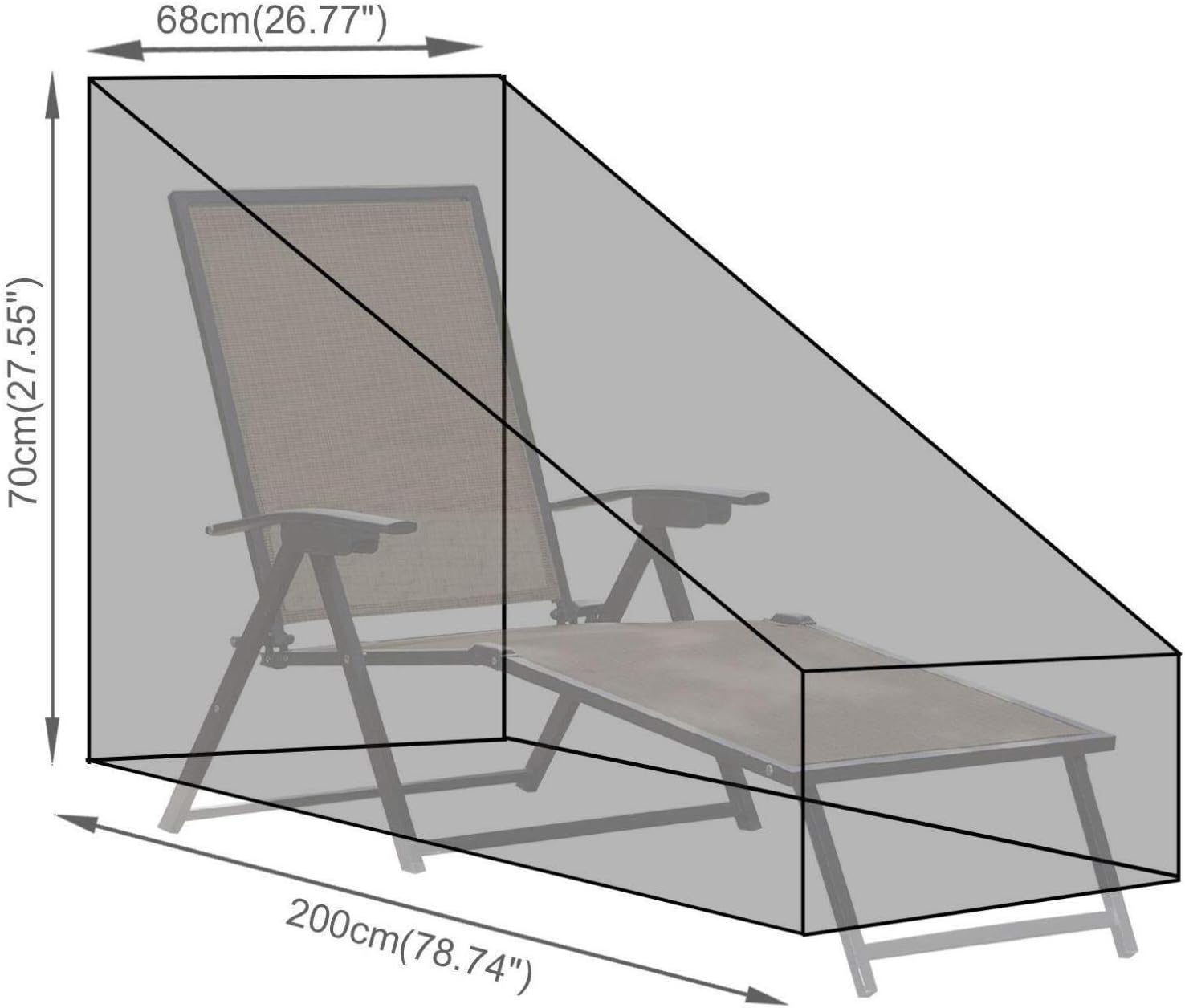 1 copertura per sedia da giardino, impermeabile, per patio