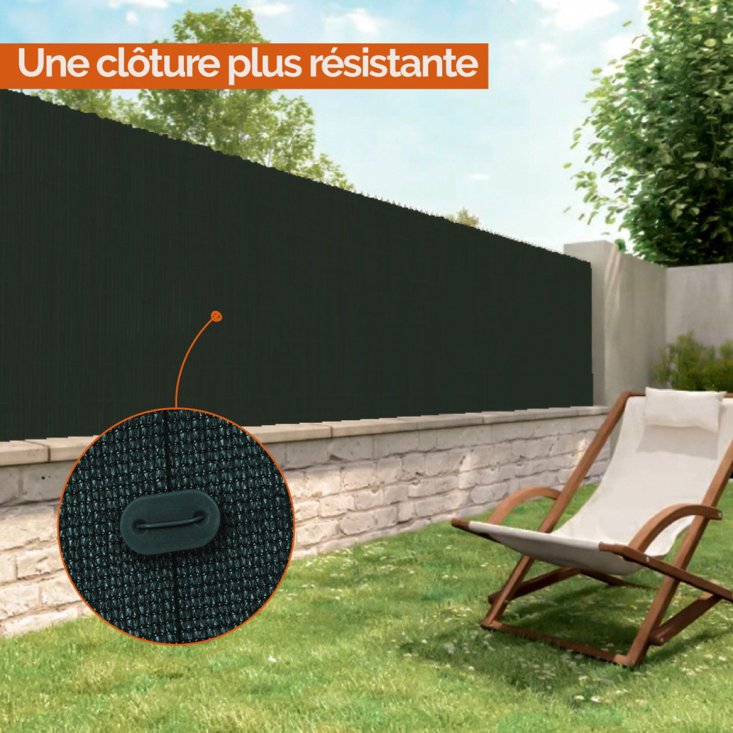 Lot de 10 kits de fixation pour brise vue, canisse anti-UV - Vert - Linxor - 4