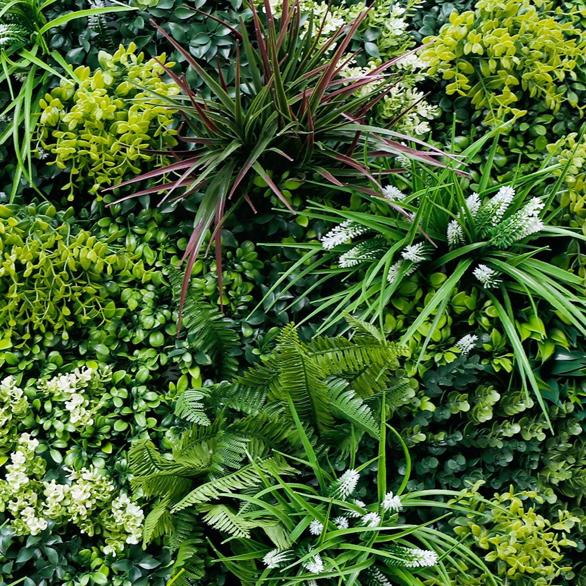 Mur végétal artificiel Luxury 1 m × 1 m – panneau décoratif premium fausse plante intérieure extérieure balcon terrasse - 2