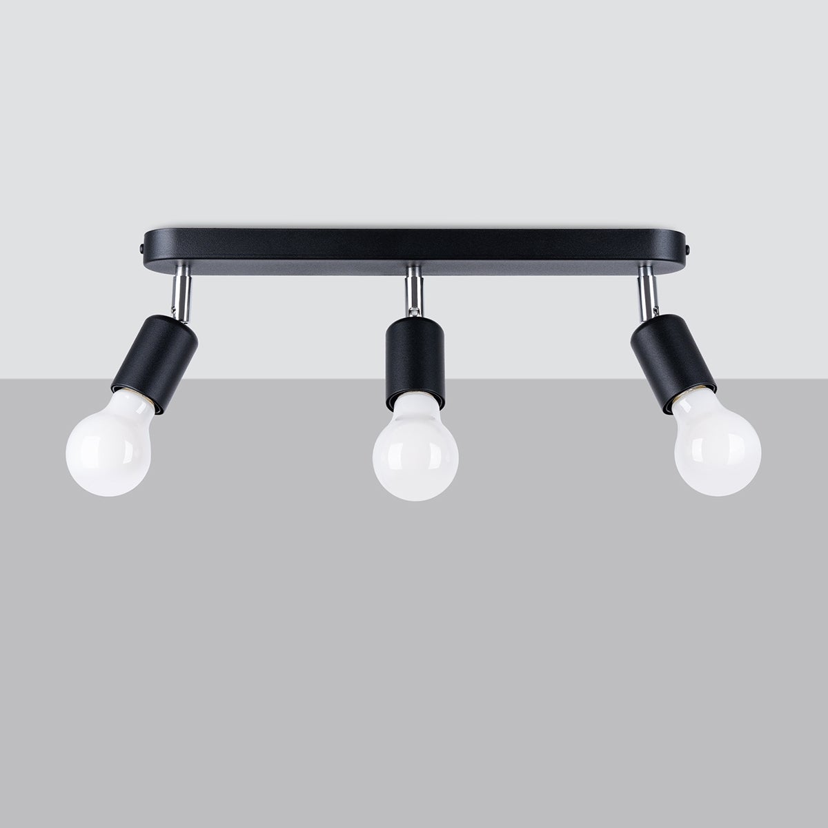 Plafon SYNFEX 3 czarny LED 4000K - 40x6x13.5cm Sollux