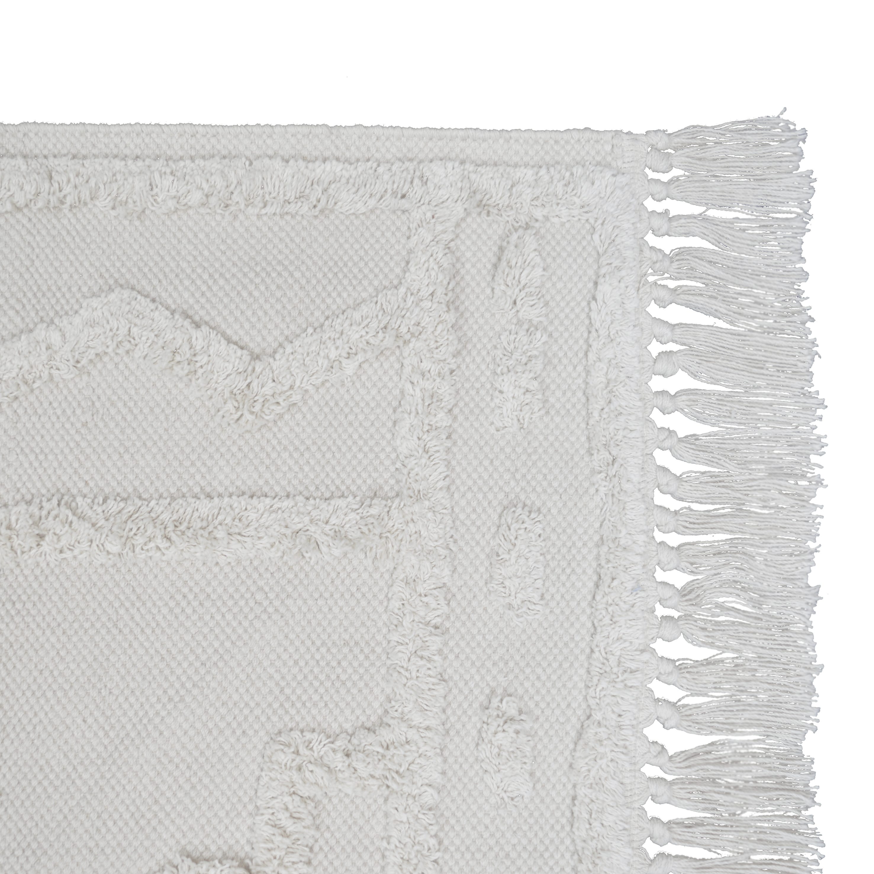INSPIRE - Tapis motifs ethniques en coton tressé KABALA - 70 x 200 cm - Blanc - 6