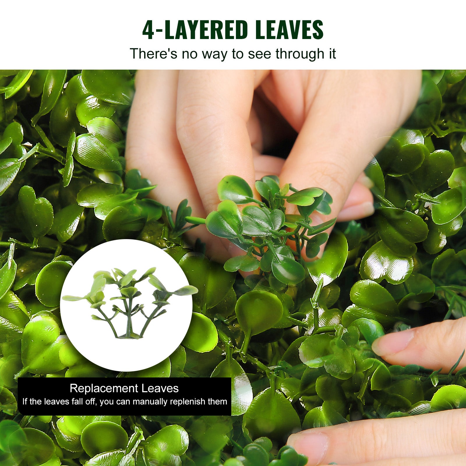 Topiaires artificiels Buis,arbres SucceBuy 3 pieds (2 pièces),fausses plantes vertes extérieures avec feuilles remplaçables - 6