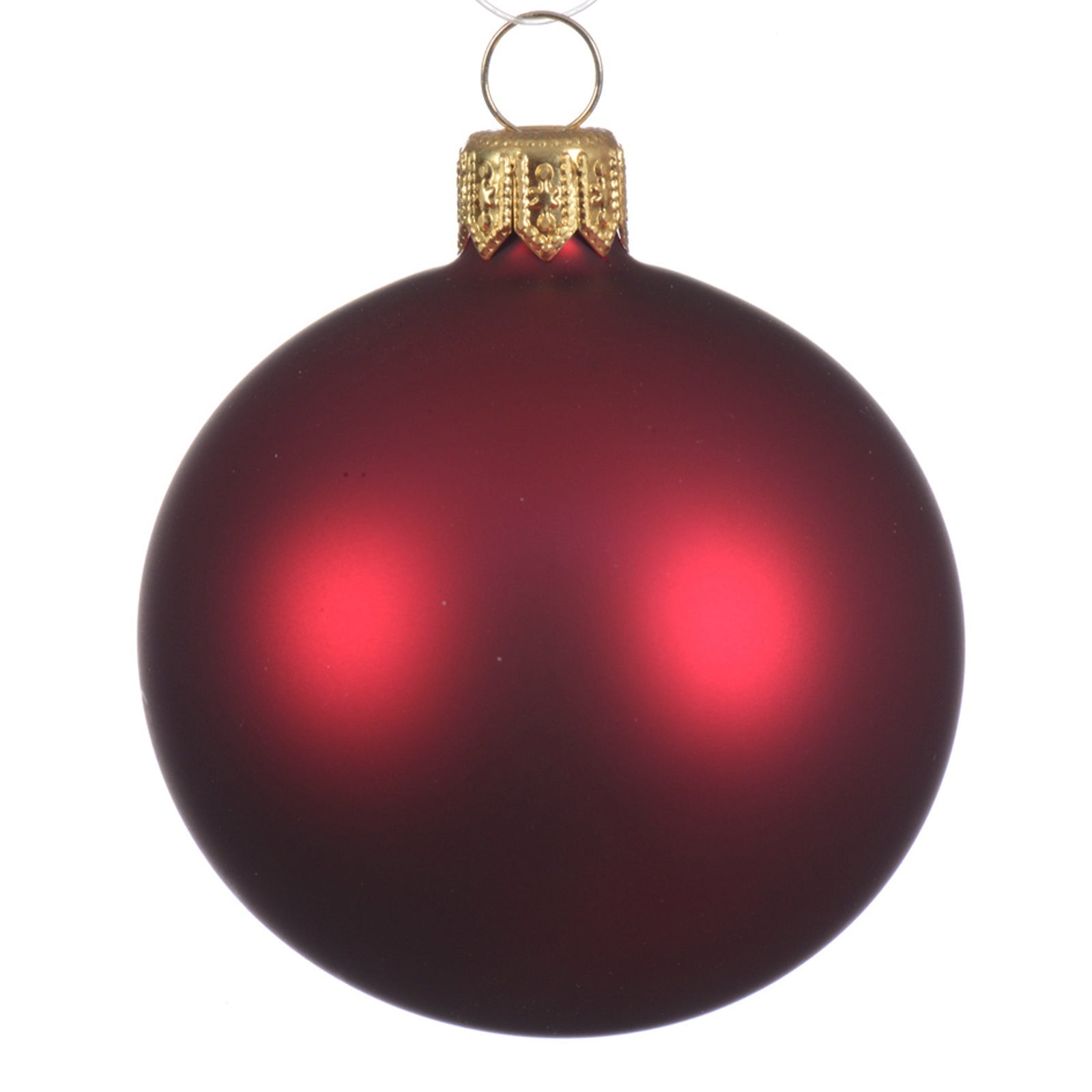 Palline Albero Di Natale In Vetro Palline per albero di Natale in vetro decorate color Rosso Scuro opaco