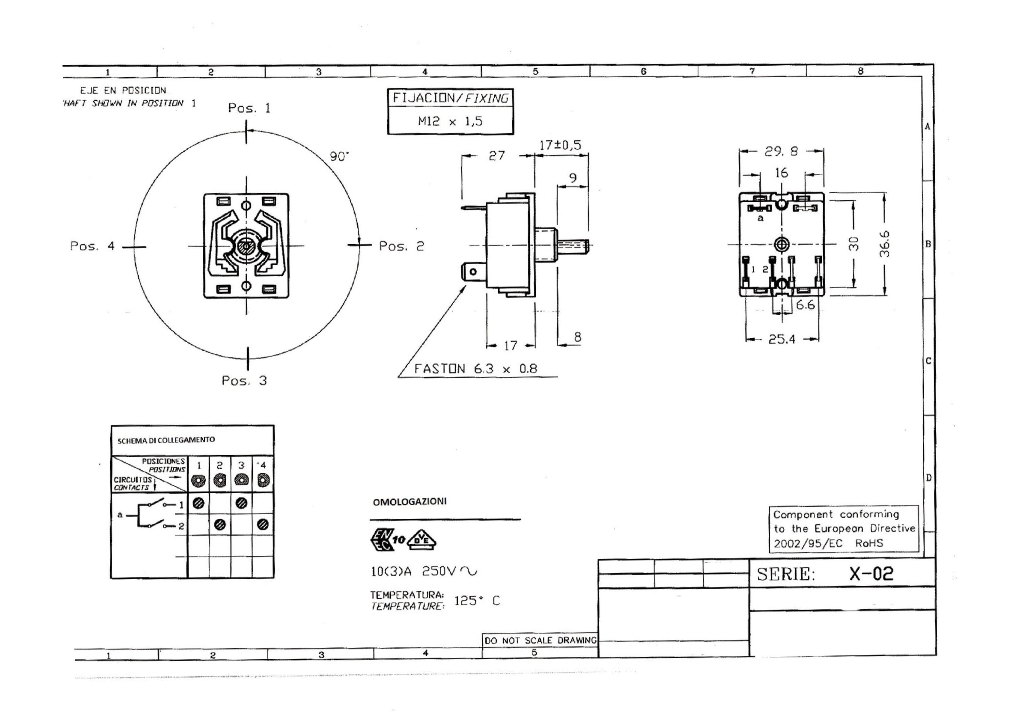 DRESS - Interruttore/Deviatore Rotativo Napoleone in Porcellana - 4