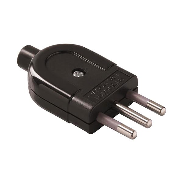 Spina Elettrica Italiana 10A 2P+T - Design Piatto Salvaspazio | 1500W 250V | 2 Pezzi Nero - Foto 5