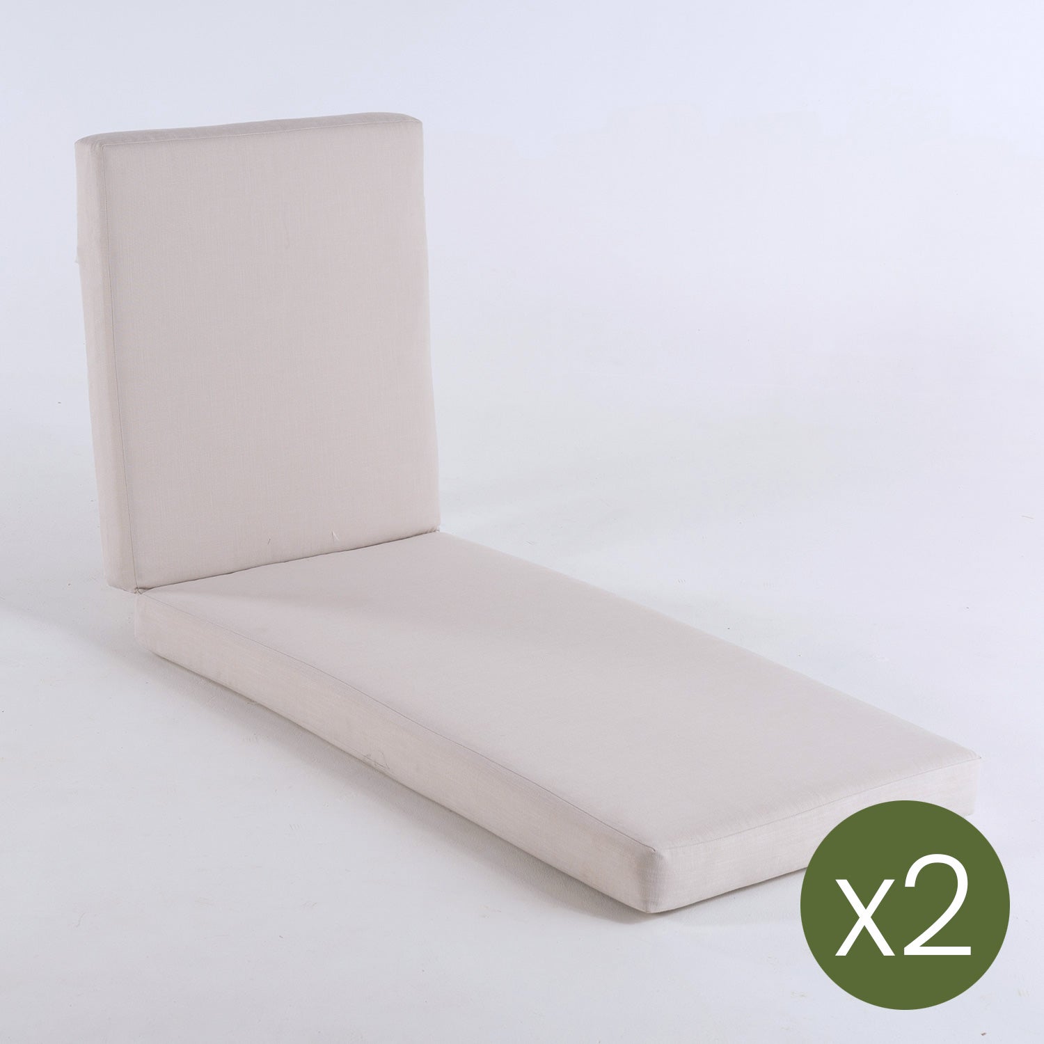 Pack De 2 Cojines Acolchados Para Tumbona 170x48x8 Cm – Antideslizantes, Con Correas De Fijación, Ideales Para Jardín, Playa Y Terraza