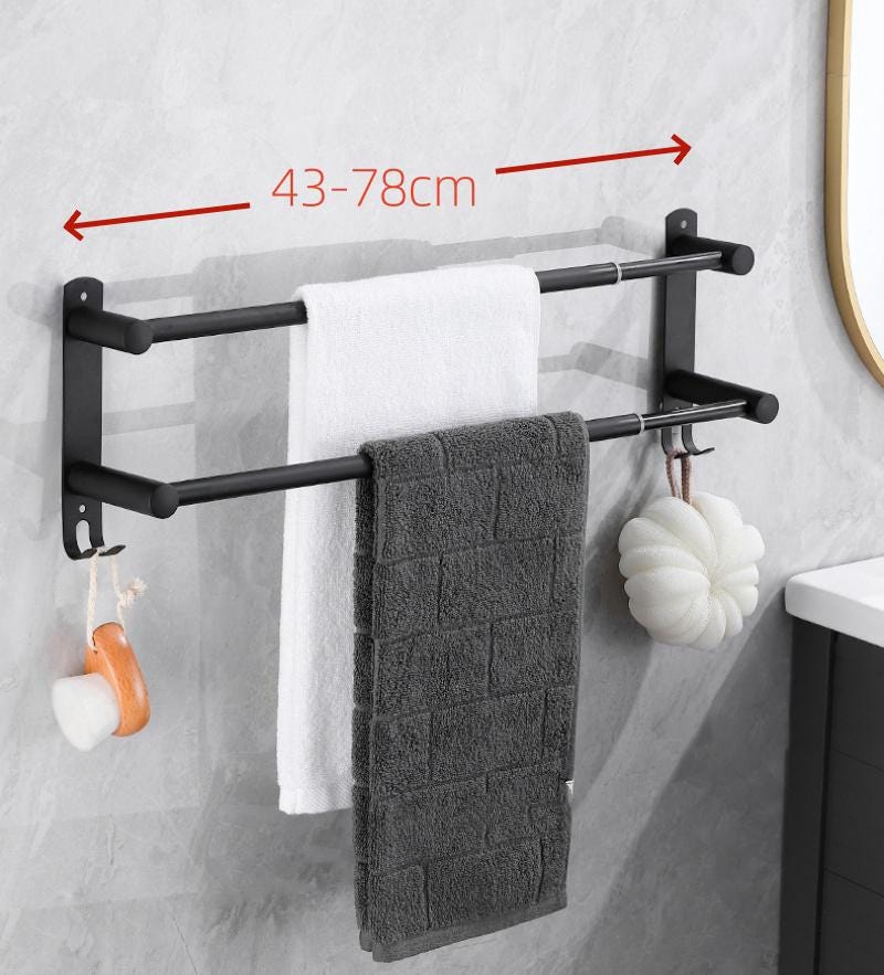 Portasciugamani Doppio Da Parete Per Bagno, Portasciugamani Con Ripiano In Acciaio Inox Per Cucina E Bagno Lunghezza 50 Cm Oro 98121530 Portasciugamani Doppio Da Parete Per Bagno, Portasciugamani Con Ripiano In Acciaio Inox Per Cucina E Bagno Lunghezza 50 Cm Oro 98121530