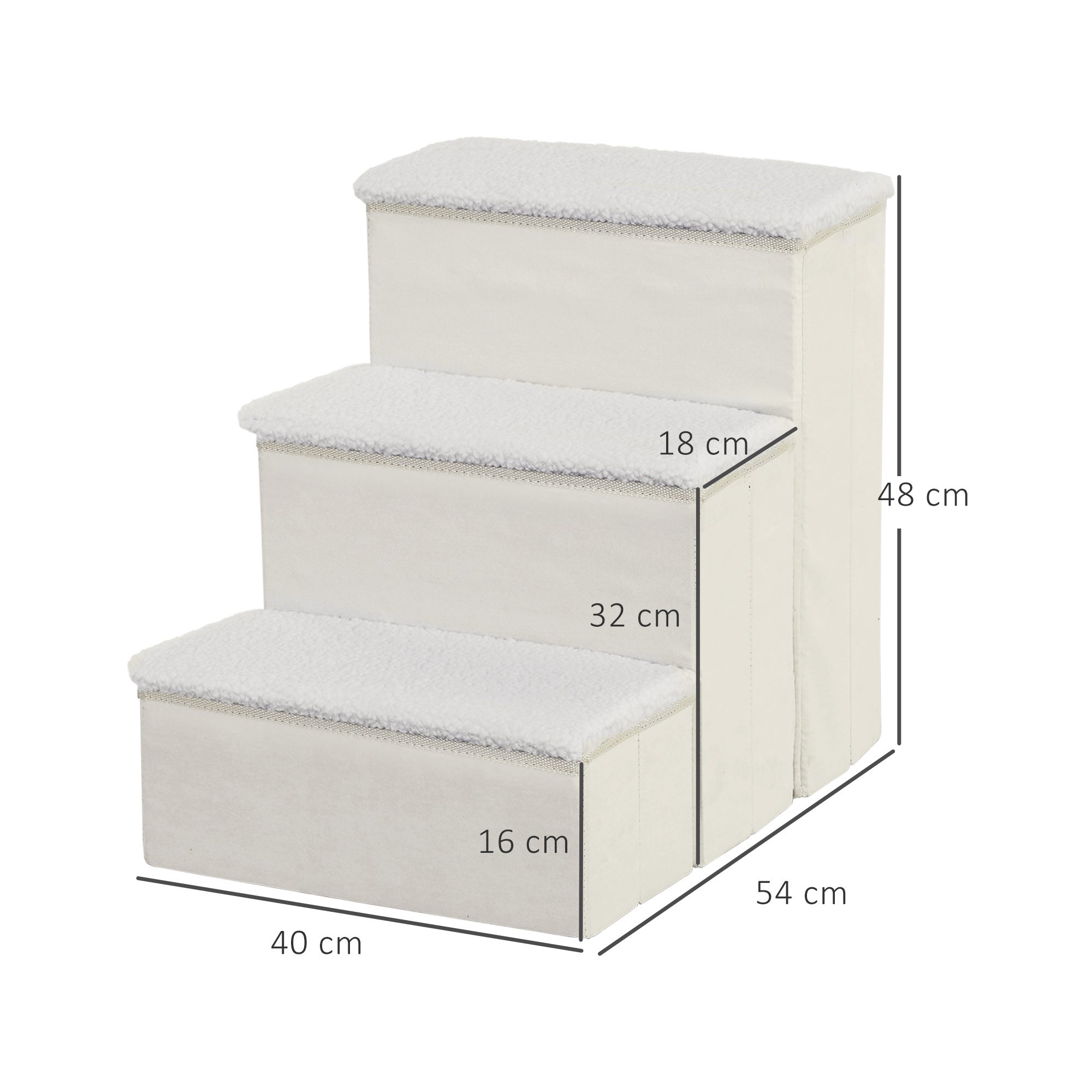Escalier Pour Chien Amovible Et Lavable - 39x33x29cm, Support 13,6kg - Pour Lit Et Canapé - Petites Races Et Chiens âgés - 6