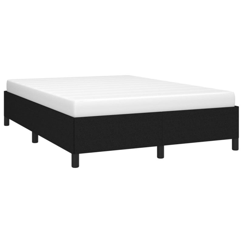 Estrutura de cama sem colchão 140x190 cm tecido preto vidaXL - 4