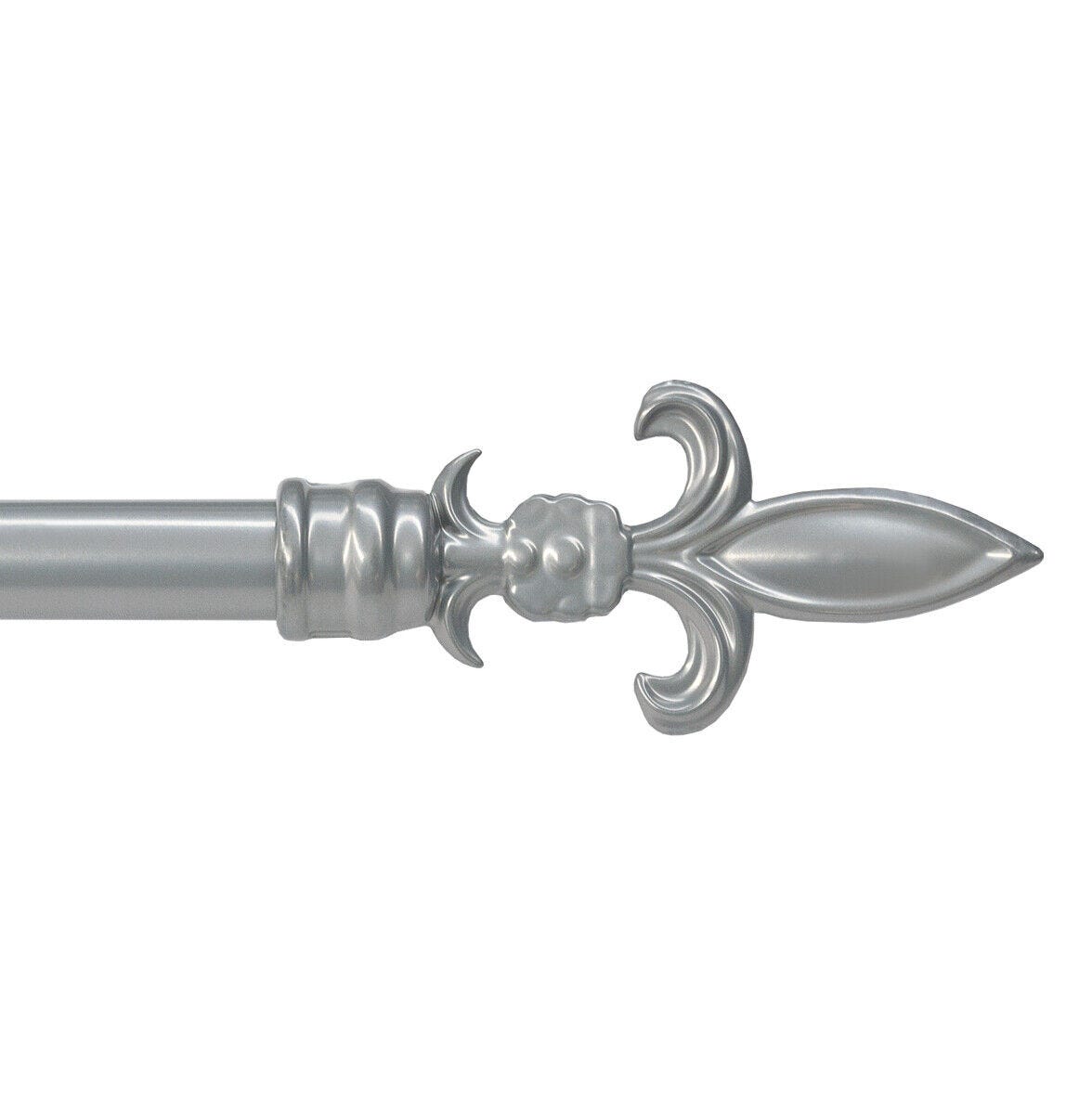 Tringle Rideau Extensible Fer Vortice 160-300 Cm Gris Avec Anneaux Et Supports - Modèle Canne