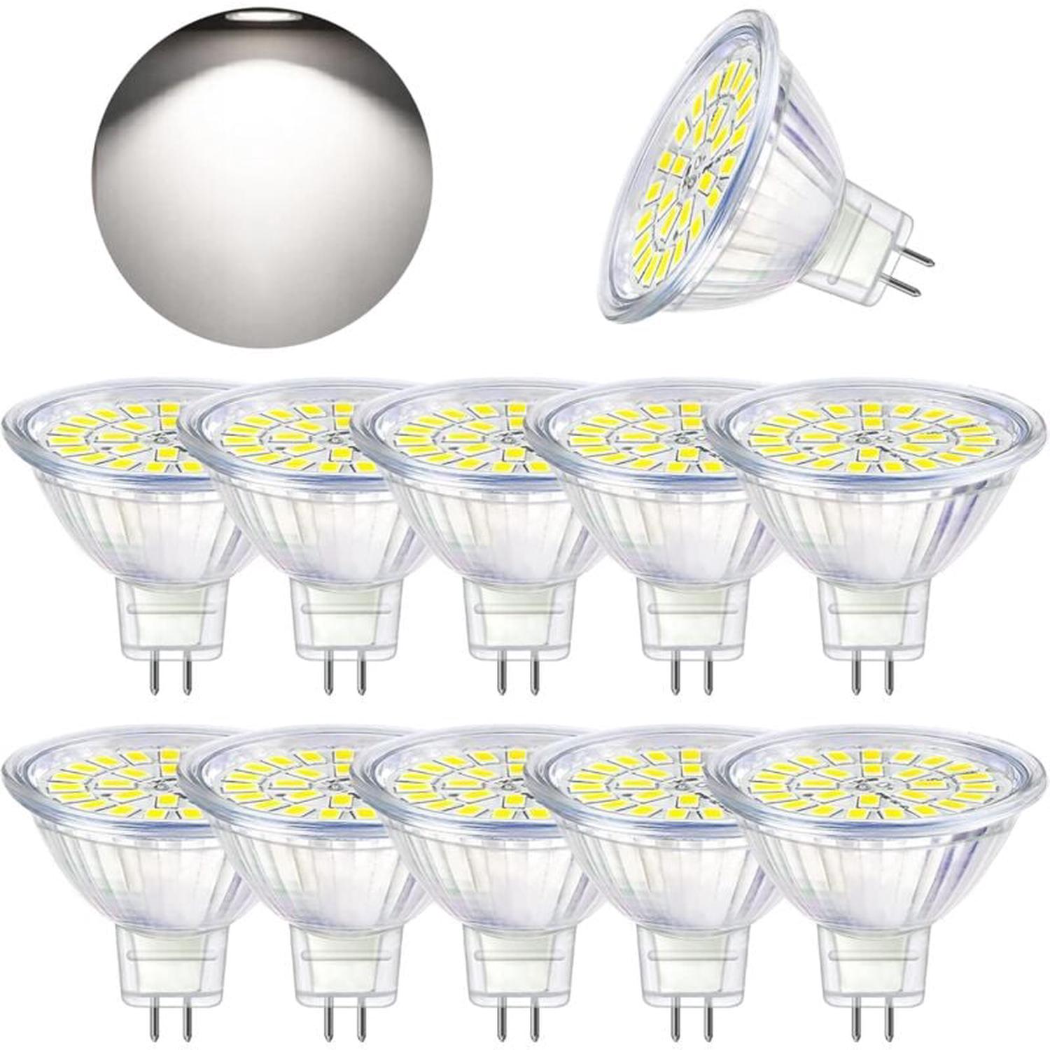 Ampoule LED GU5 3 Blanc Froid 6000K MR16 LED 12V 5W Equivalent 50W 