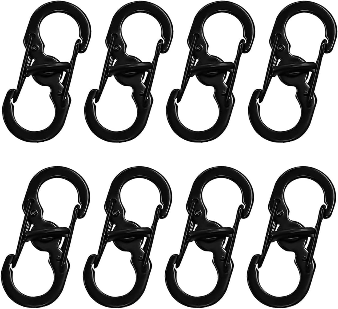 Gimars Moschettoni Portachiavi Addensati con Tapo a Vite,6cm*6Pz Moschettone Piccolo Multiuso
