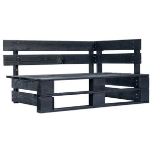Panchina angolare in legno massiccio ecologico, colore bianco (120 x 180