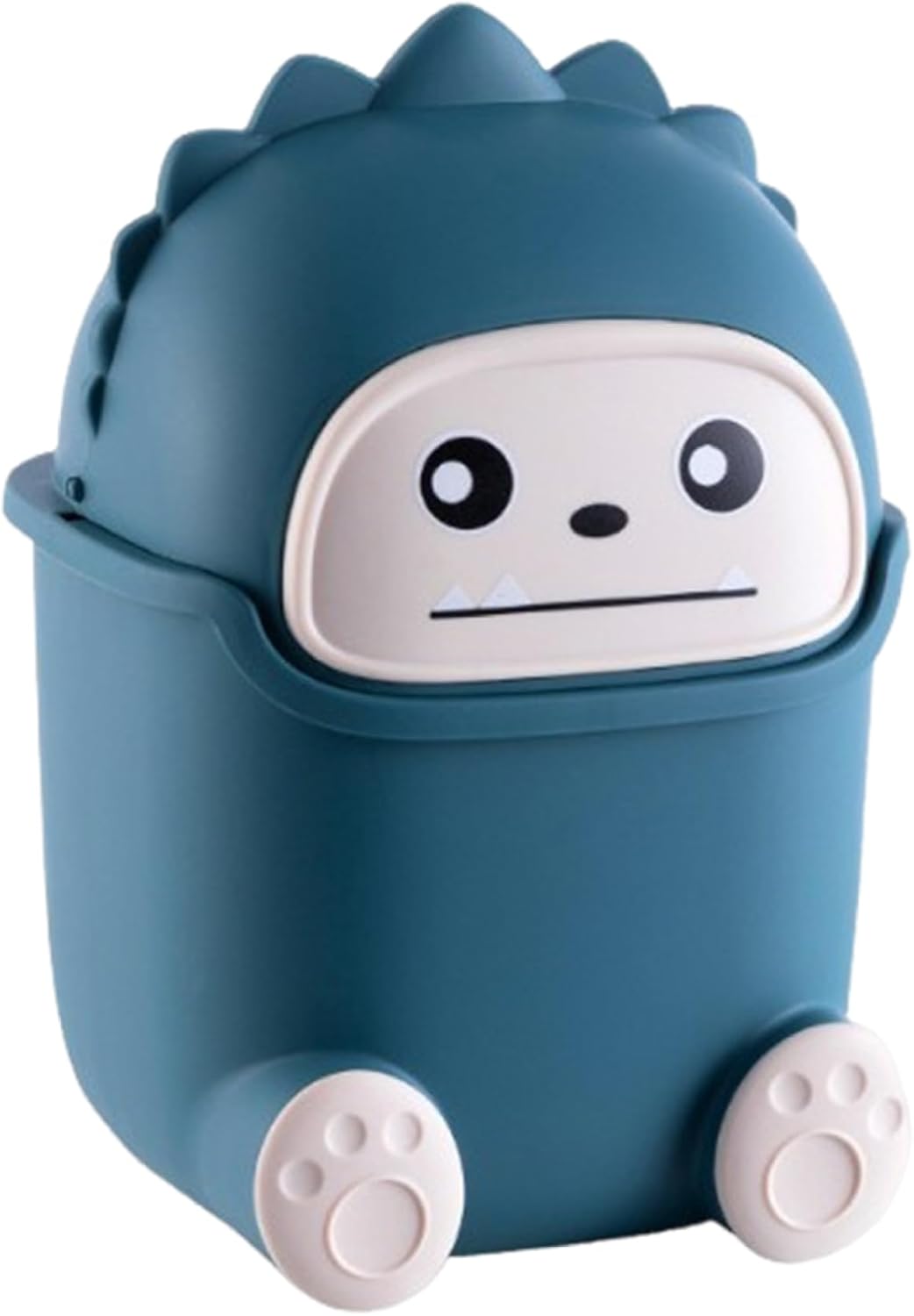 Uroczy, plastikowy kosz biurowy w kształcie zwierzątka z pokrywką, szczelny