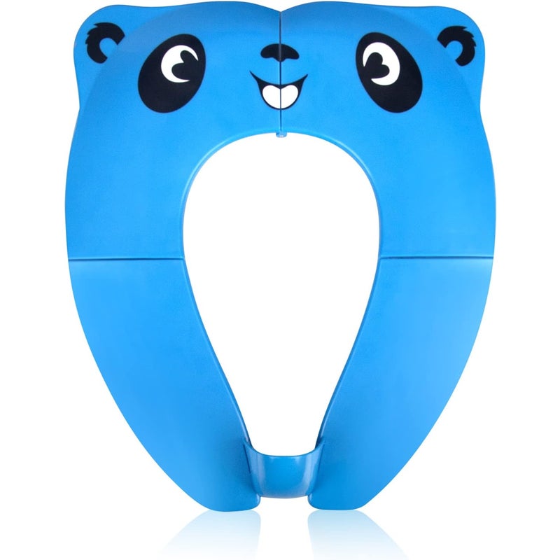 Reduktor na deskę sedesową dla niemowląt (niebieski), składana nakładka na deskę sedesową dla dzieci, przenośna nakładka na deskę sedesową dla chłopcó