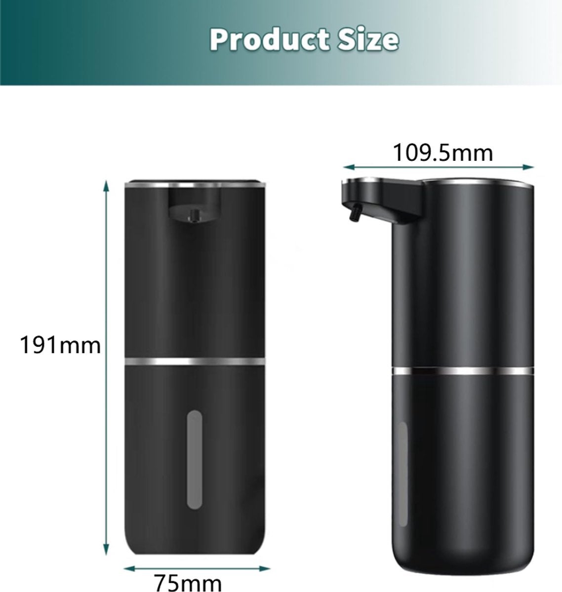 Dispenser automatico di sapone, 420 ml Caricatore USB a parete