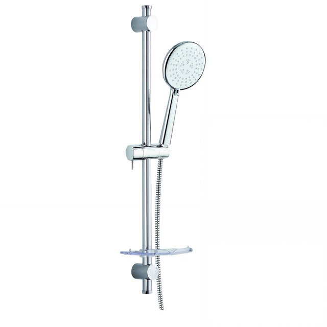 Ensemble CLASSIC 3 jets, barre Ø25x650mm, tablette, flexible PVC 1,75m
