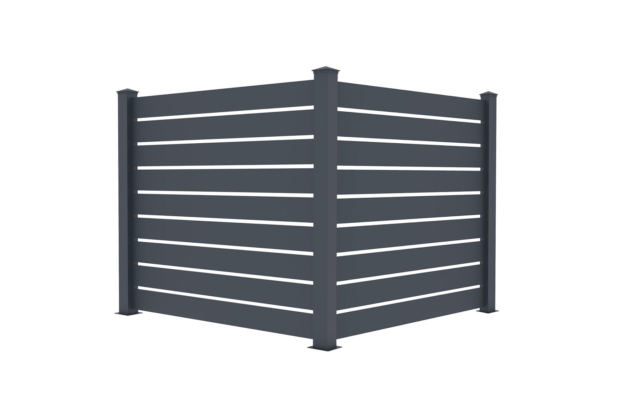Kit clôture aluminium pleine VOGEL – H.170 cm – L.1,90 m – gris anthracite – kit complet - 7