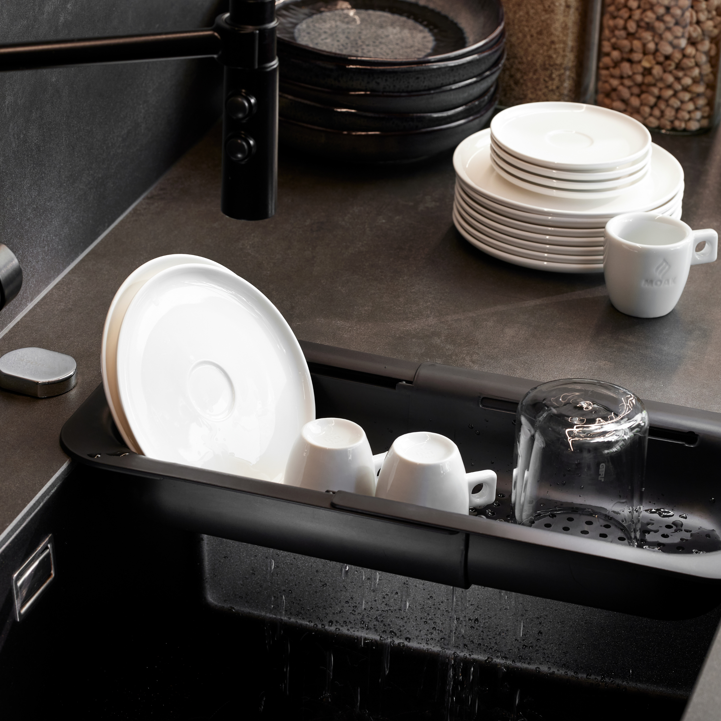Passoire évier extensible colander Gefu DRENARE noir - 3