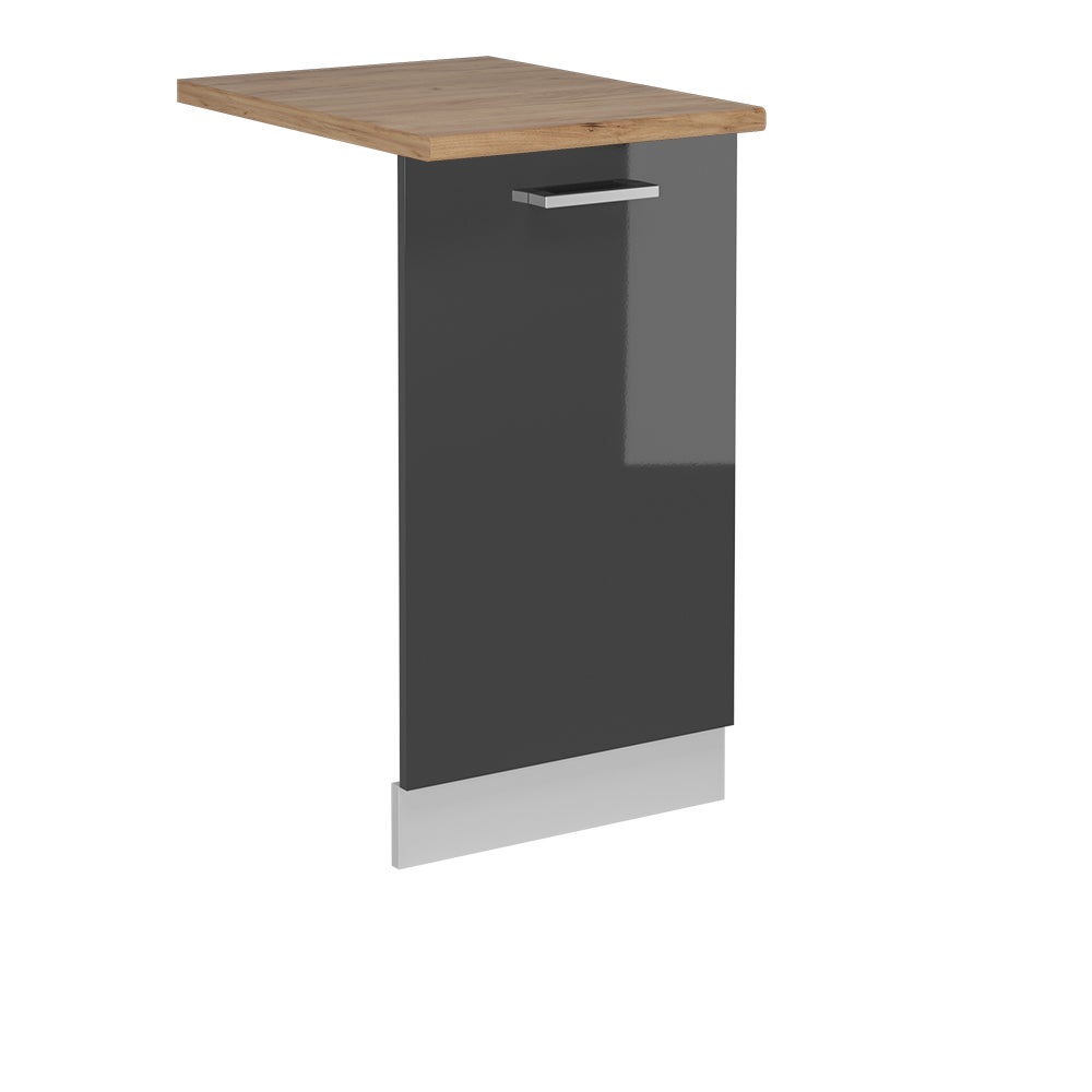 Vicco Panel przedni zmywarki R-Line, Antracyt wysoki połysk, 45 cm , BP Dąb
