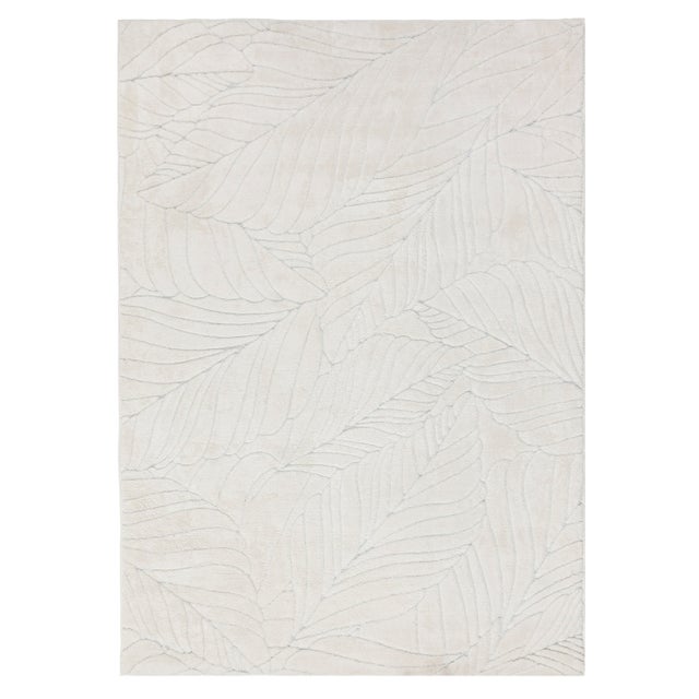 Dywan pluszowy Botanic Liście 120x170 cm Liście OEKO-TEX kremowy