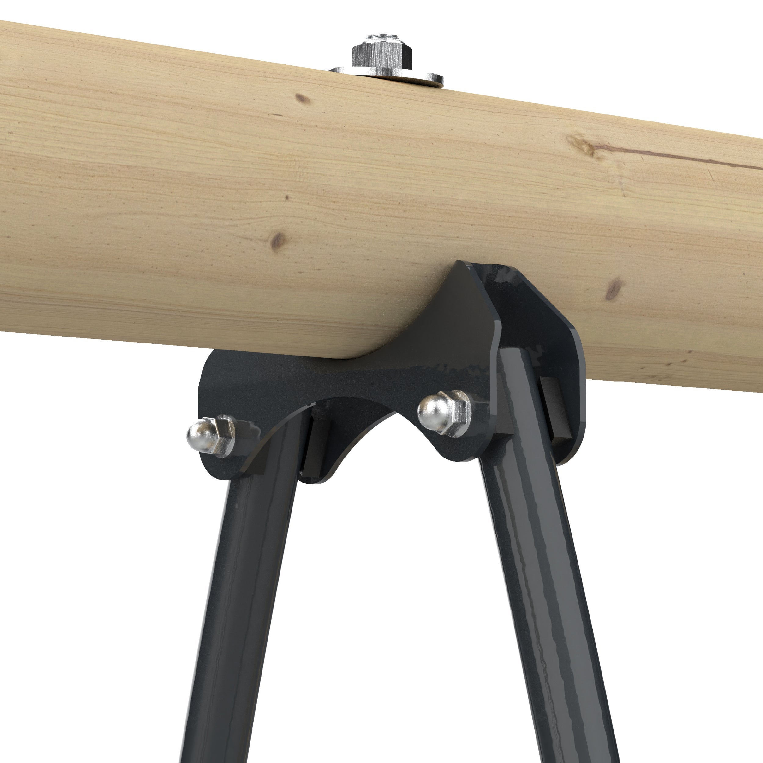 Portique ANÉMONE 2 balançoires - vis-à-vis - kit d'ancrage - bois FSC® h190 cm - 6