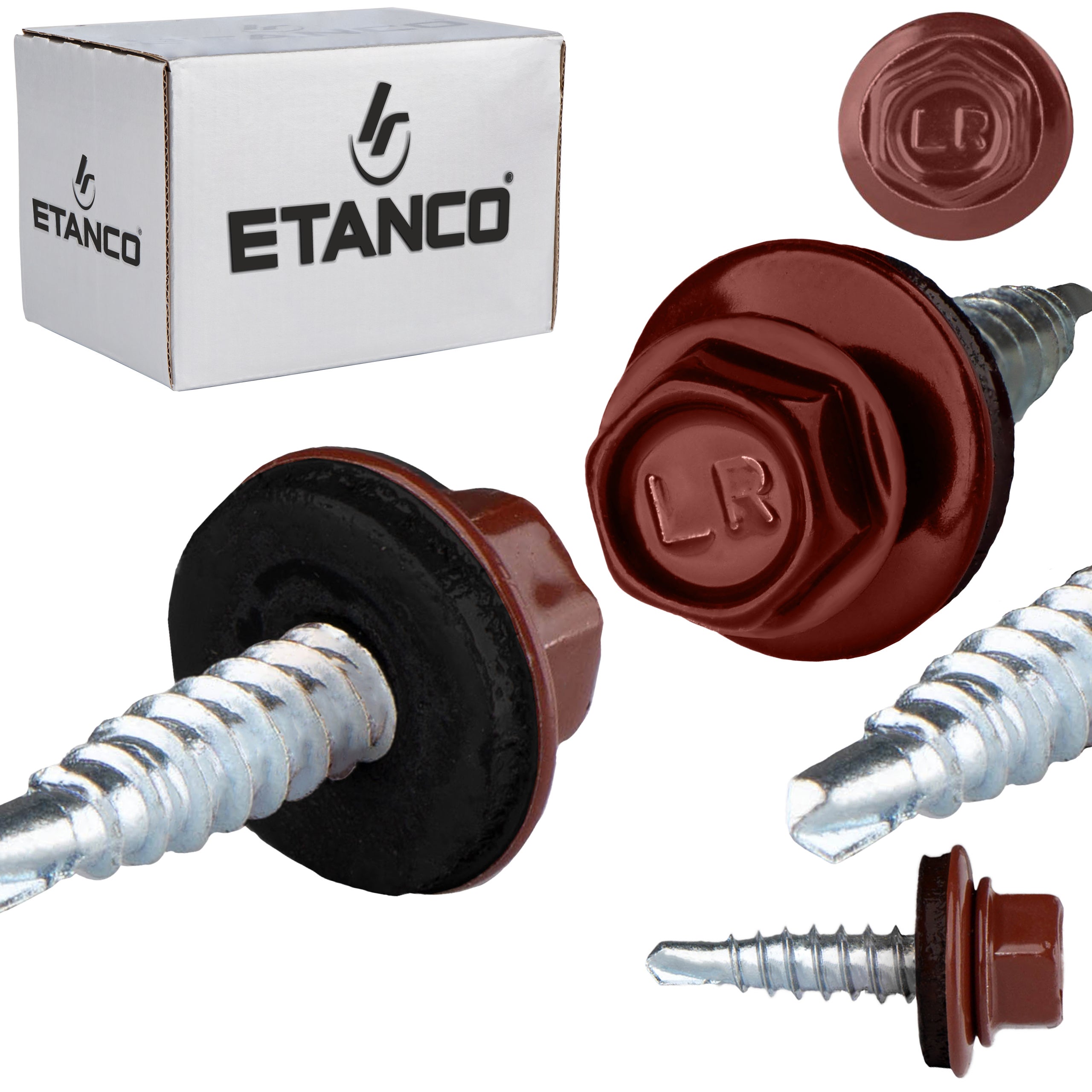 Wkręty farmerskie Etanco GTO2 4,8x20 mm RAL 3009 250szt
