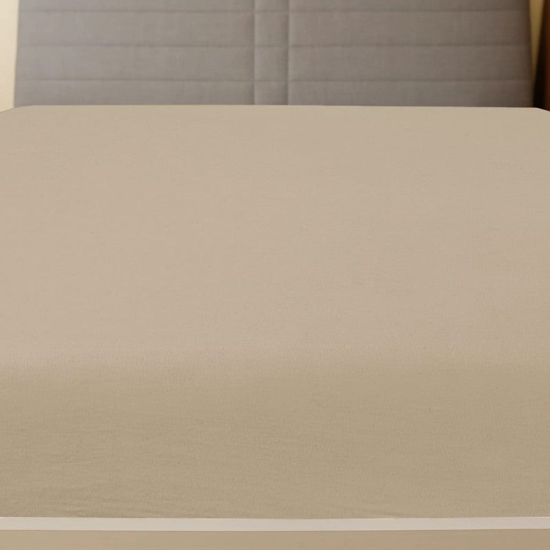 Prześcieradła, 2 szt., taupe, 160x200 cm, dżersej bawełniany vidaXL