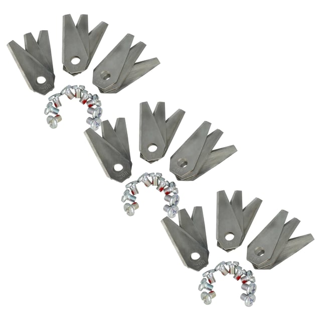 vhbw 27x Lames compatible avec Bosch Indego M 700, 450, 400 Connect, 800, M+ 700, S+ 350 tondeuse - Lames de rechange, argenté, acier