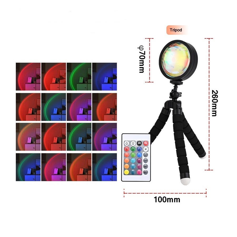 Lampe Coucher De Soleil GY - Projecteur LED Ambiance Romantique Pour Chambre Et Photos
