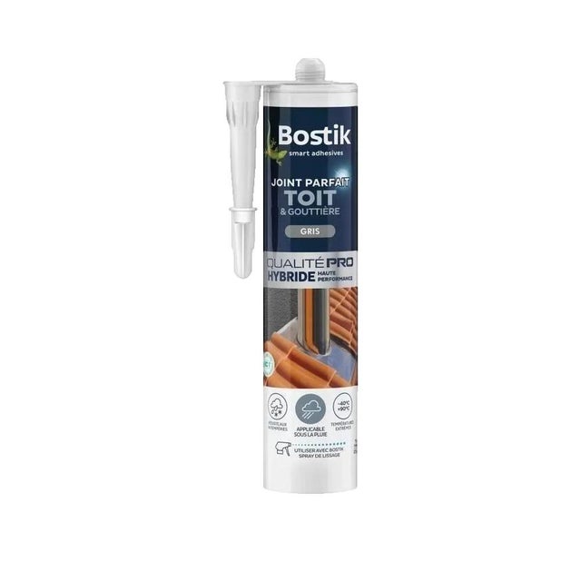 Joint parfait toit et gouttiere - 290 ml - Gris - Bostik
