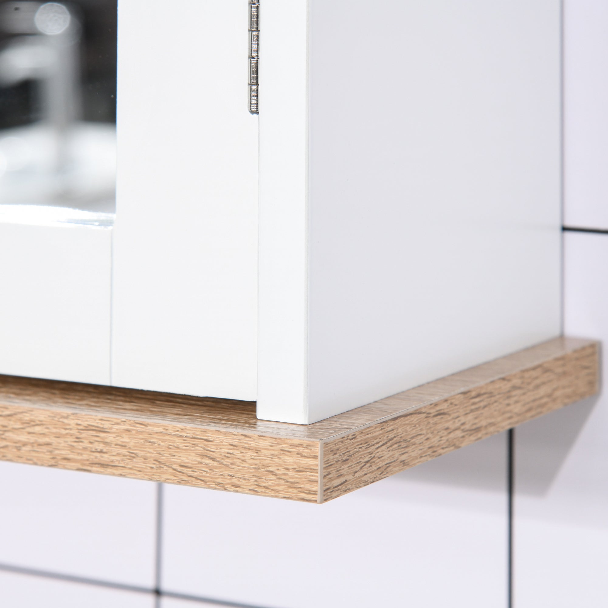 Armoire murale avec miroir MDF 2 portes KLEANKIN - 6