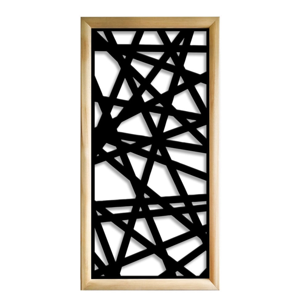 DIAGONAL MEDIUM - Prostokątne moduły dekoracyjne z drewna i PVC - Rozmiar 47x94 cm - Grubość 47 mm - Kolor wewnętrzny CZARNY