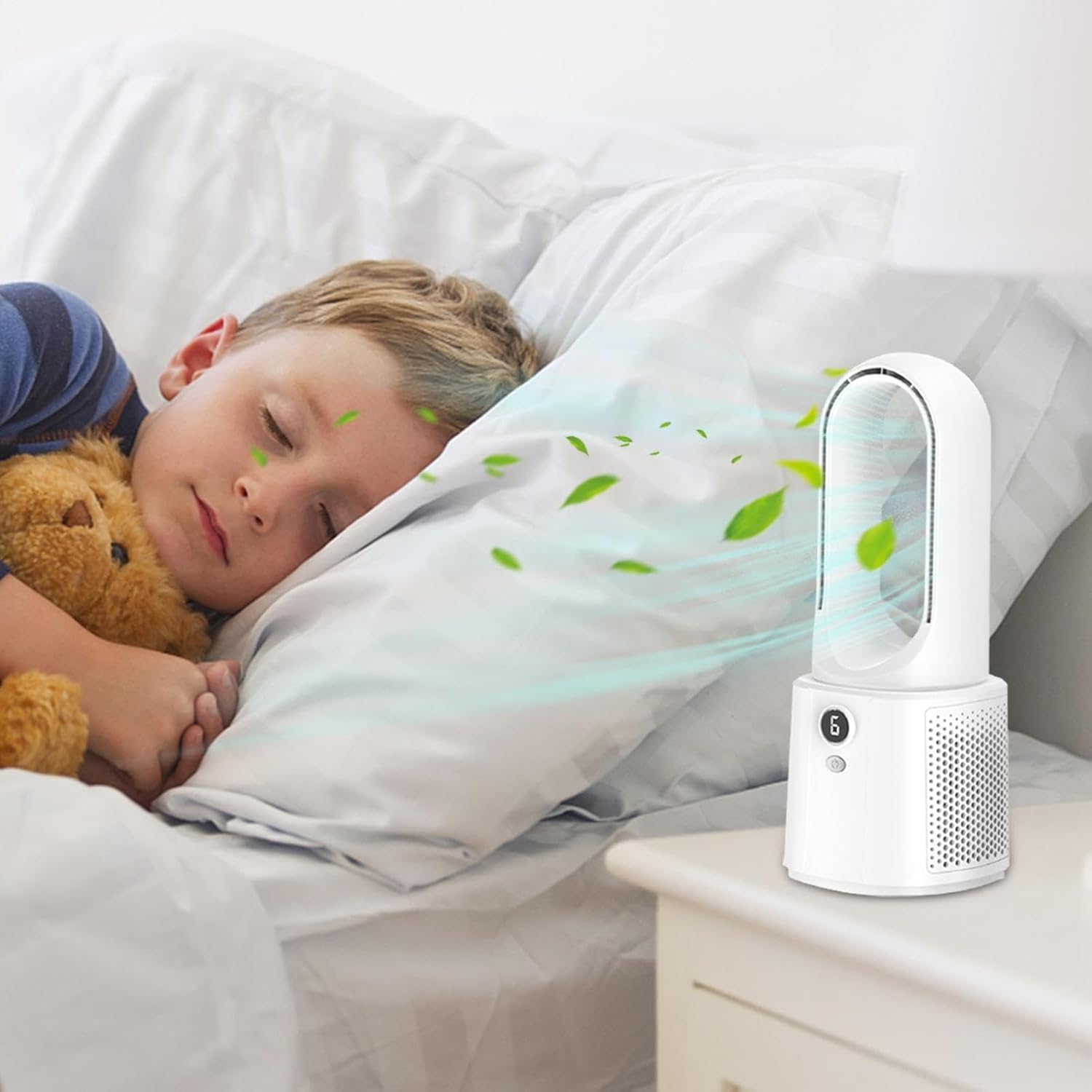 Ventilateurs - Ventilateurs de climatisation à vapeur froide, ventilateurs de bureau silencieux sans pales - 5
