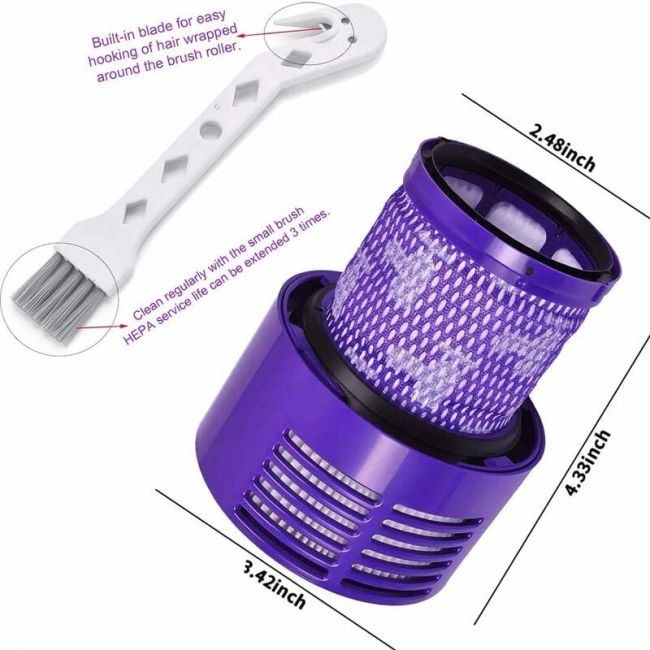 Filtro per aspirapolvere Dyson V10 SV12, 2 filtri di ricambio per aspirapolvere Dyson V10 SV12 serie Cyclone - 2