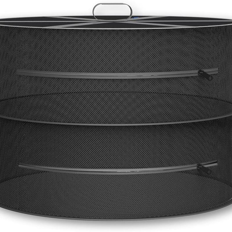 Siatka do suszenia, 2-warstwowa składana siatka do suszenia 60 cm (czarna)