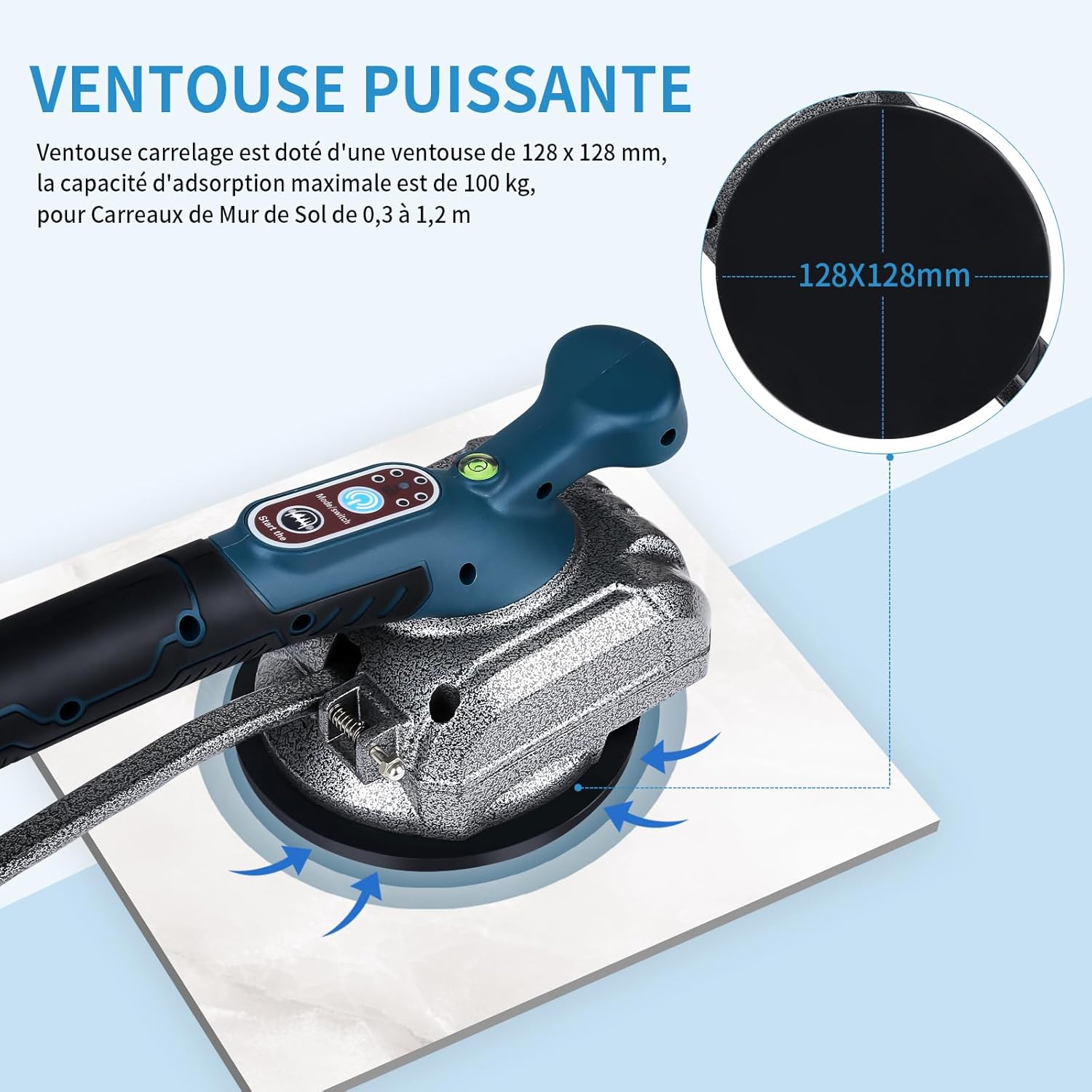 Machine à Carreler Vibrante Sans Fil ONEVAN 18V - 2 Batteries Li-ion 7500mAh + Coffret