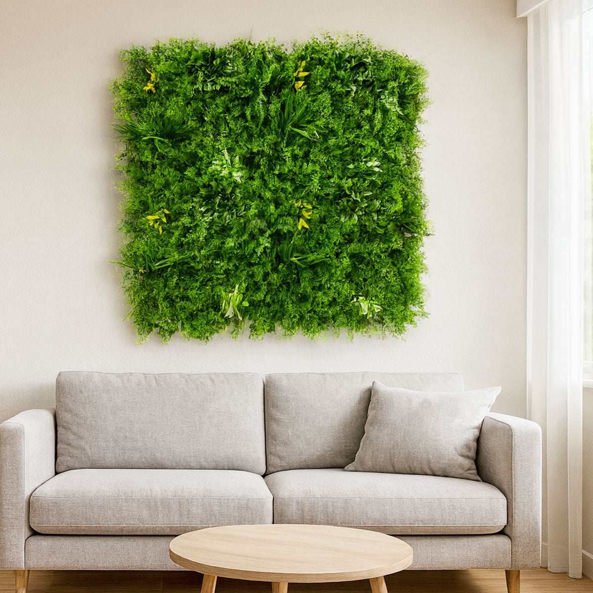 Mur végétal artificiel fougère dense 1 m² – feuillage réaliste pour jardin et intérieur - 6