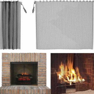 Grille Anti-étincelles VEVOR Pour Cheminée/poêle – 2 Pièces 802 Mm – Fer – Vintage – Neuf