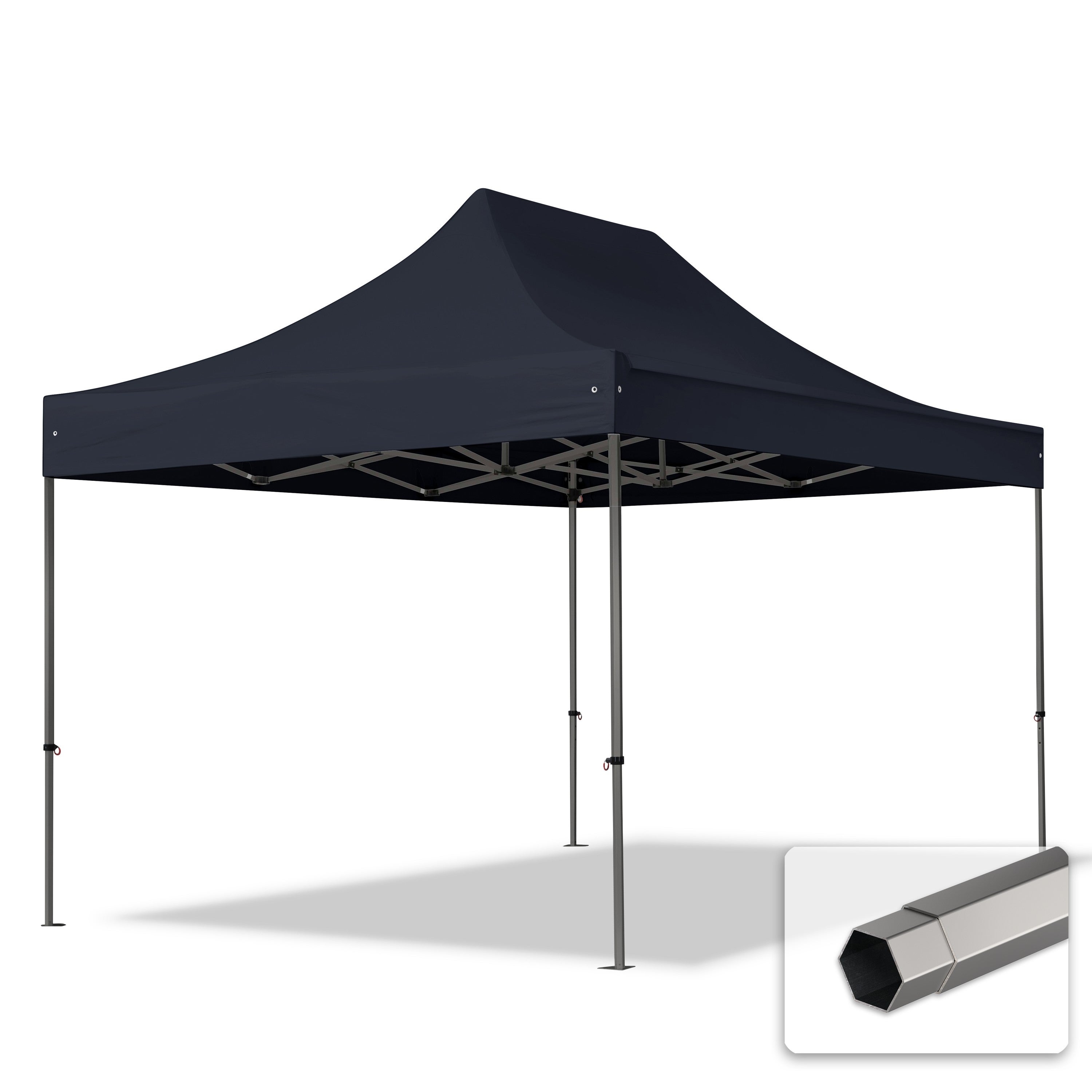 3x4,5 m Namiot Ekspresowy, PREMIUM Stal 40mm, czarny