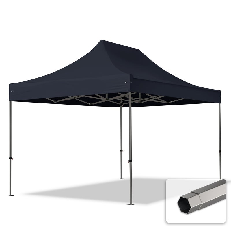 3x4,5 m Namiot Ekspresowy, PREMIUM Stal 40mm, czarny