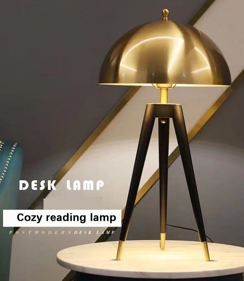 Lampadaire LED Dimmable Trépied Métal BBHome - 3 Températures Couleur, Salon Chambre Bureau - Noir Doré