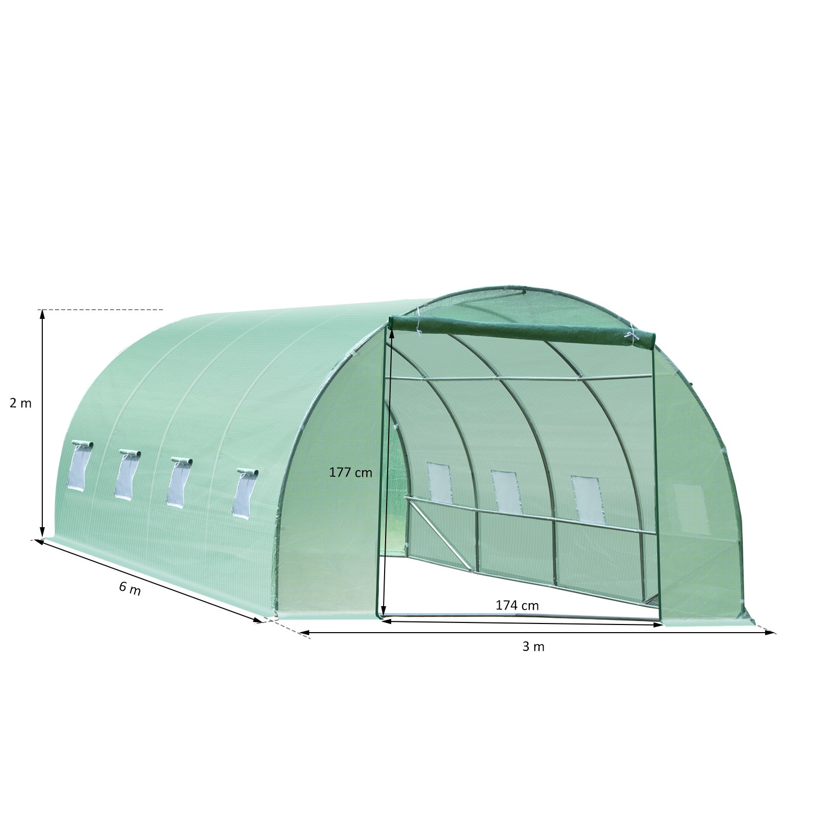 Serre de jardin tunnel 9m² - 3
