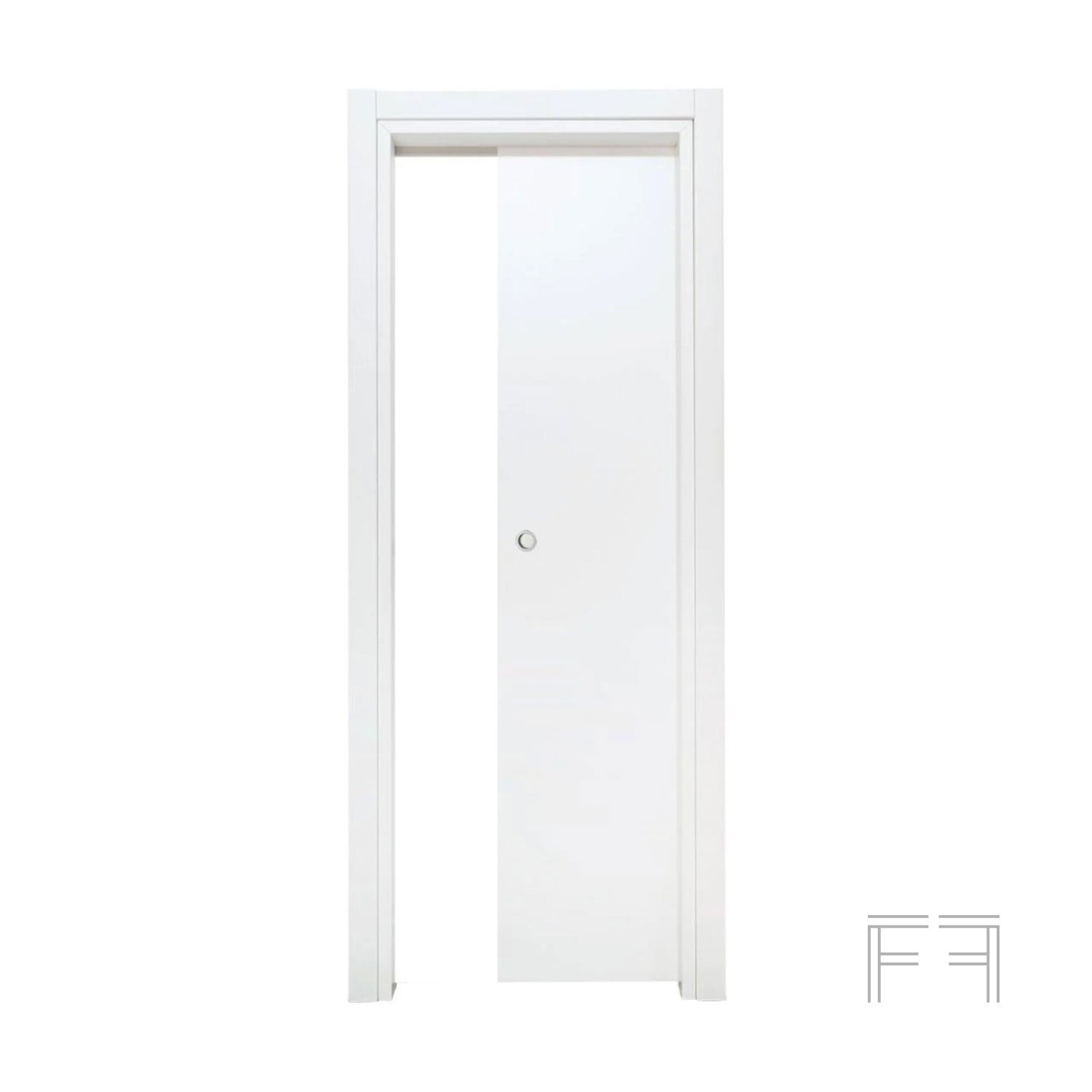 Porta interna scorrevole Roma bianca -reversibile - L80 x H210 - 2